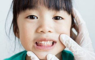 Young girl at orthodontist