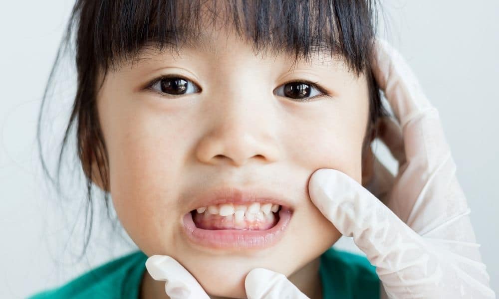 Young girl at orthodontist