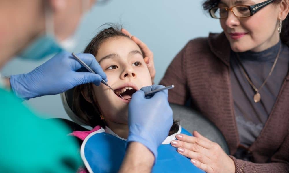 young kid at first dental visit