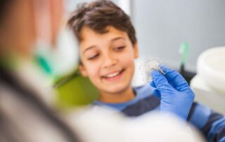 young boy at dental office