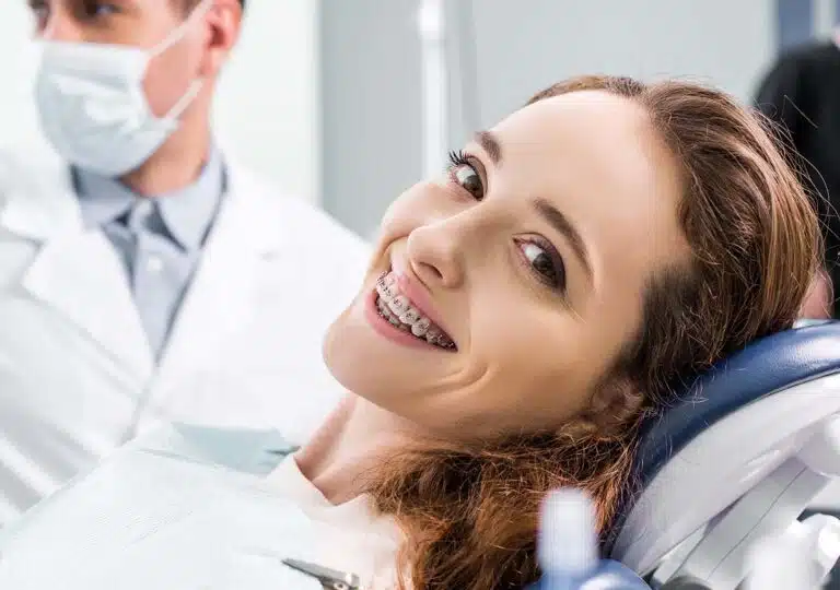 Happy girl with Braces