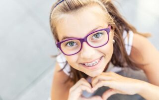 happy girl with Braces