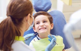 Child getting dental sealant