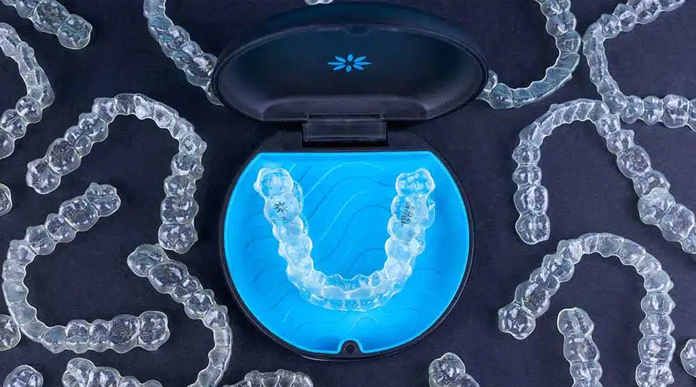 invisalign-picture Woman with Braces