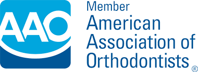 Elara Orthodontics, in Richmond or Houston, TX, displays the American Association of Orthodontists logo with "Member AAO" text.