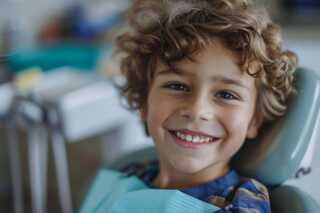 happy kids at dentist