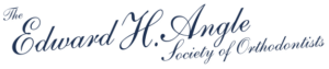 Logo with cursive text reading "The Edward H. Angle Society of Orthodontists," representing Elara Orthodontics in Richmond or Houston, TX.